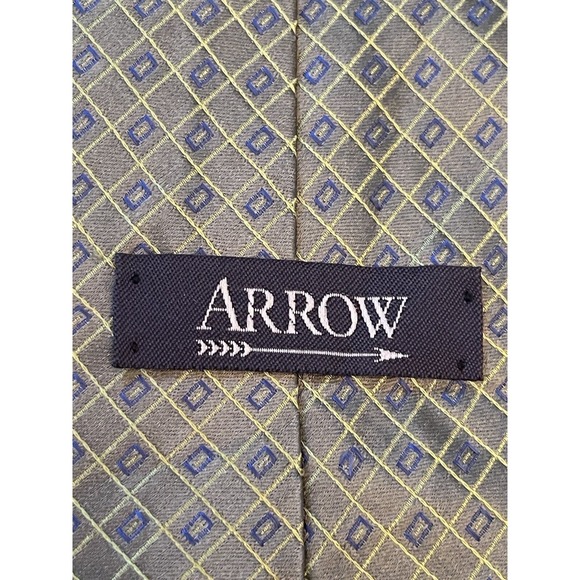 Arrow Green Blue 100% Imported Silk Men’s Neck Tie Made In Usa - Picture 8 of 9